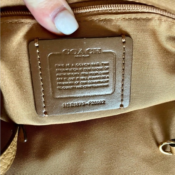 NWOT Tan Leather Coach Purse - Picture 5 of 5